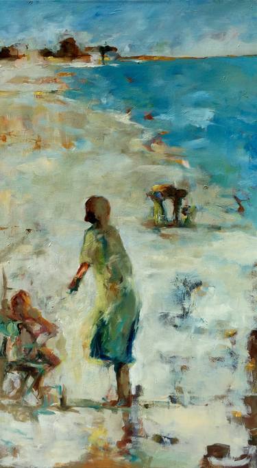 Original Abstract Expressionism Beach Paintings by kelly rysavy