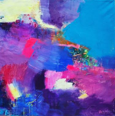 Original Abstract Expressionism Abstract Painting by Anna Hryniewicz