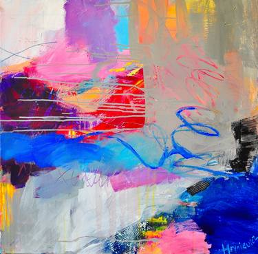 Original Abstract Expressionism Abstract Painting by Anna Hryniewicz