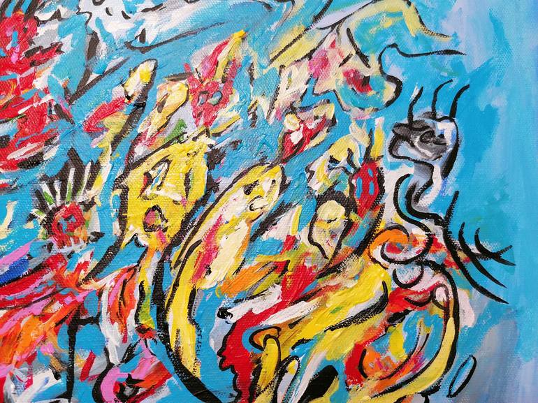 Original Abstract Graffiti Painting by Artist Wabyanko