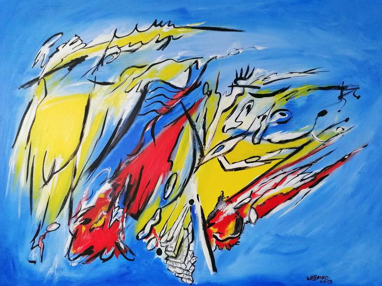 Original Abstract Paintings by Artist Wabyanko