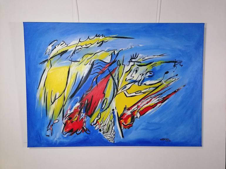 Original Abstract Painting by Artist Wabyanko