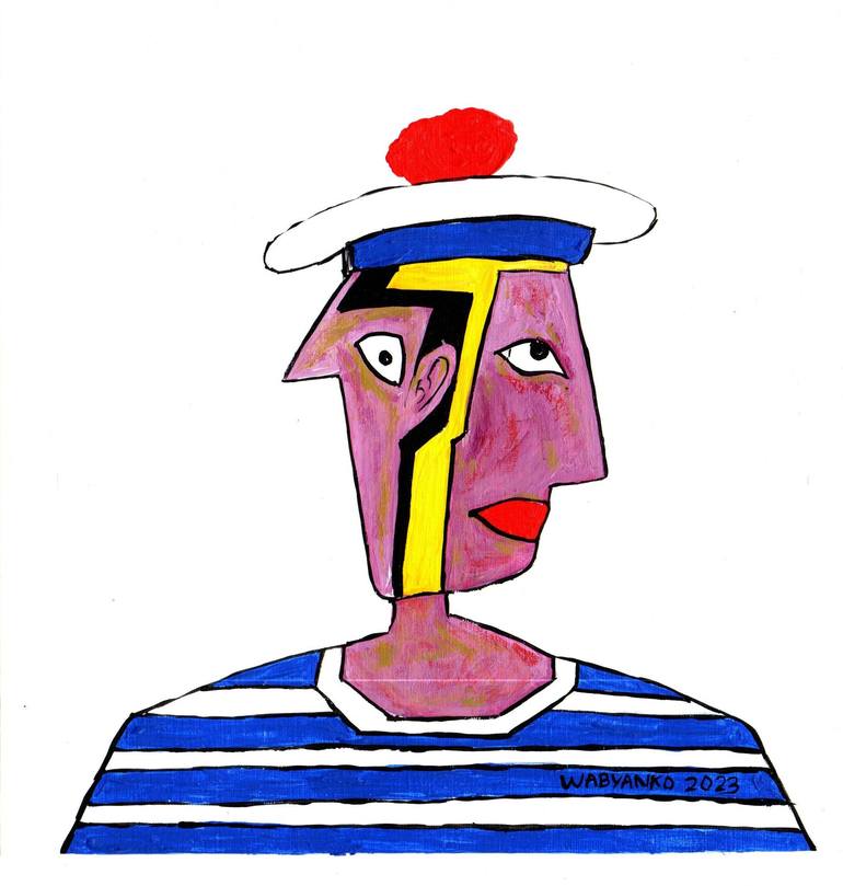 Original Minimalism Portrait Paintings by Artist Wabyanko
