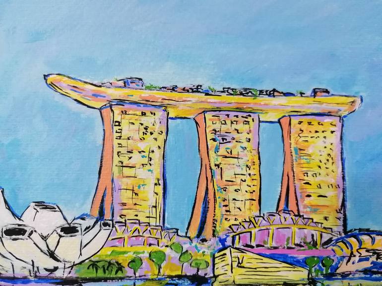 Original Impressionism Architecture Painting by Artist Wabyanko