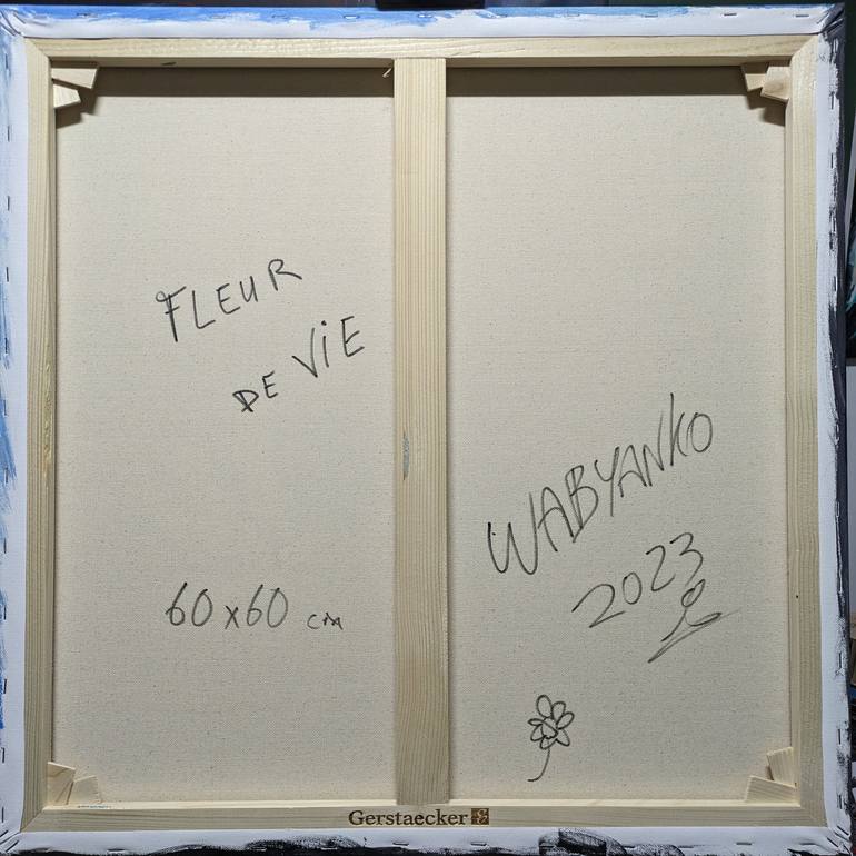 Original Abstract Floral Painting by Artist Wabyanko