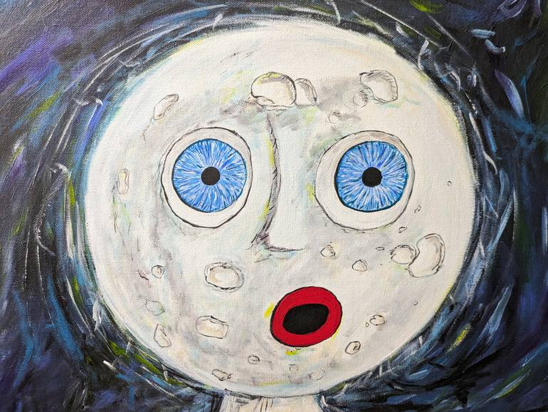 Original Abstract People Painting by Artist Wabyanko