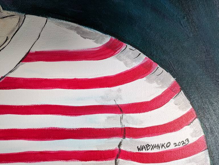 Original Abstract People Painting by Artist Wabyanko