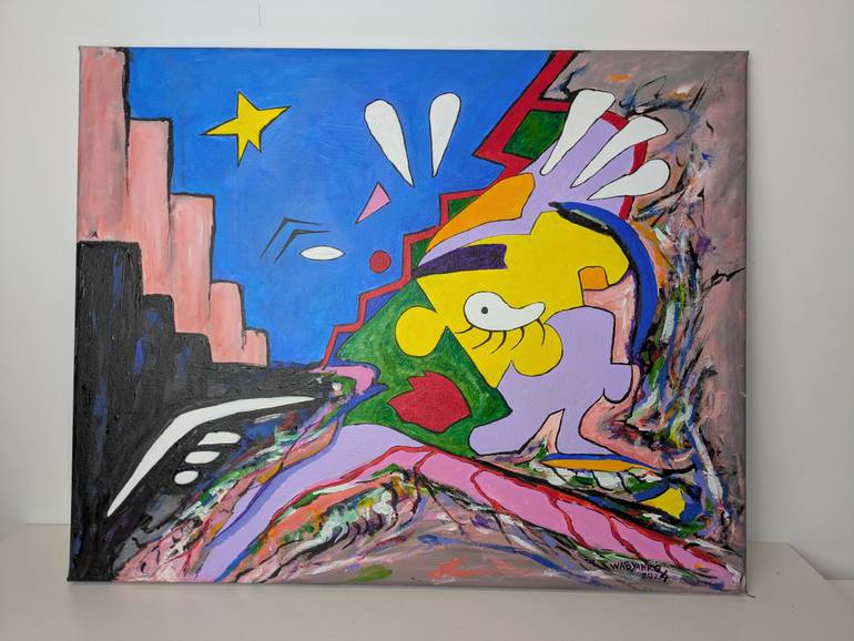 Original Abstract Expressionism Abstract Painting by Artist Wabyanko
