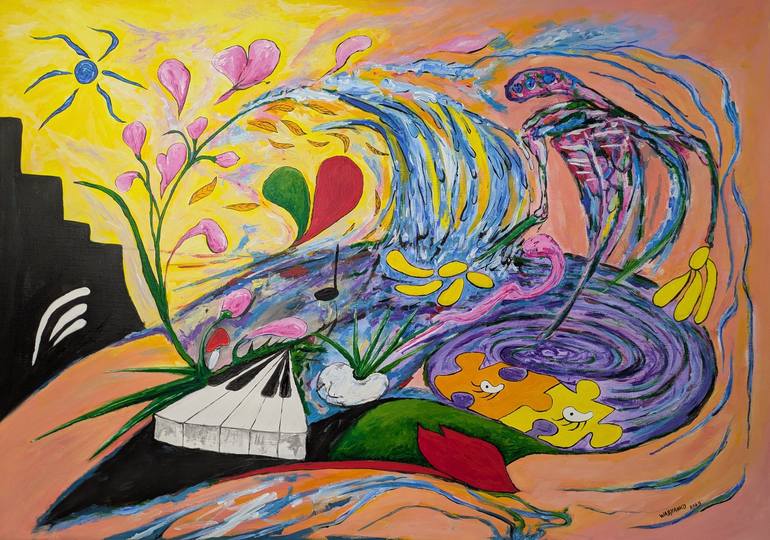 Original Abstract Nature Paintings by Artist Wabyanko