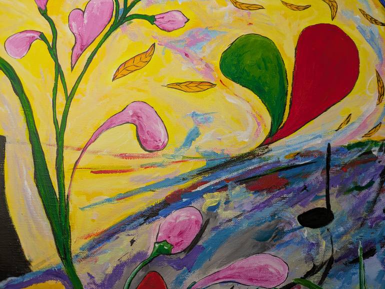 Original Abstract Nature Painting by Artist Wabyanko