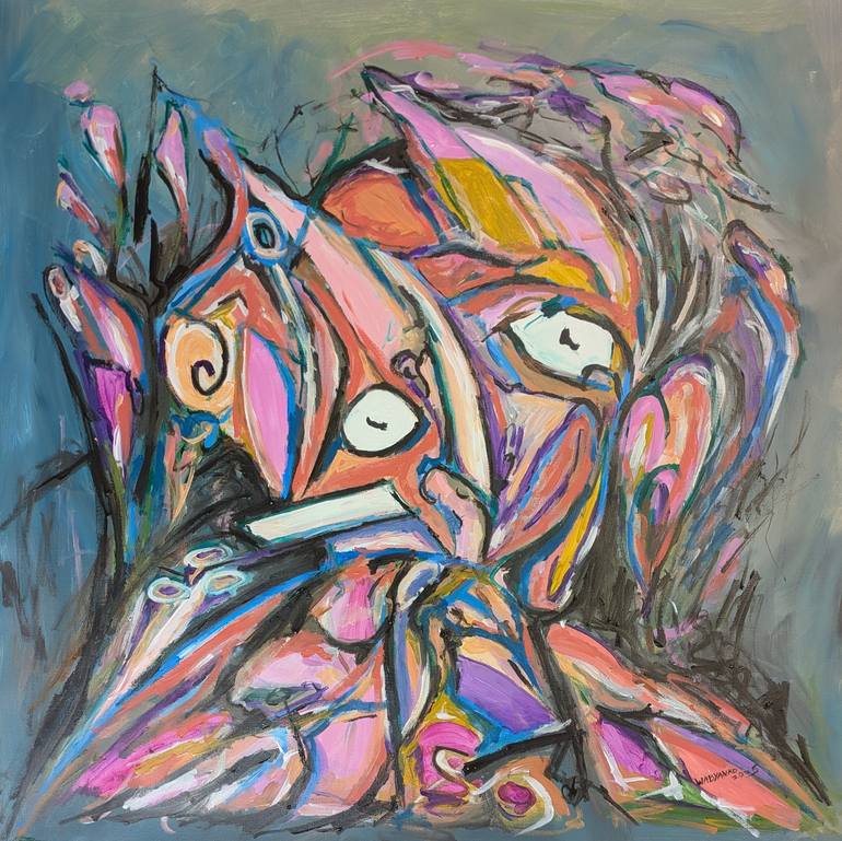 Original Pop Art Abstract Paintings by Artist Wabyanko