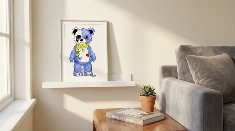 Original Artificial Intelligence Cartoon Painting by Artist Wabyanko