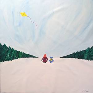 Silent Red Threads - snow kite