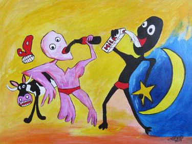 Print of Dada Humor Paintings by Artist Wabyanko