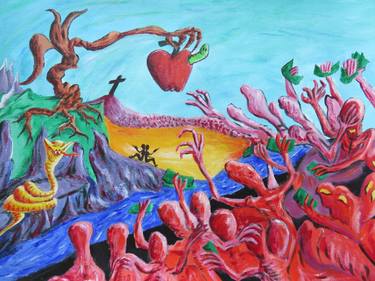 Original Surrealism Religion Paintings by Artist Wabyanko