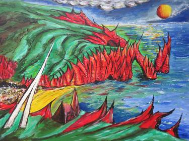 Print of Surrealism Landscape Paintings by Artist Wabyanko