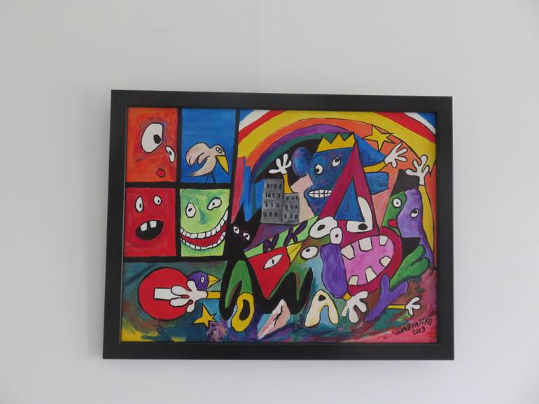 Original Abstract Expressionism Abstract Painting by Artist Wabyanko