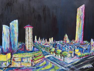 Print of Cities Paintings by Artist Wabyanko