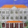 Raffles hotel Singapore painting art by Artist Wabyanko