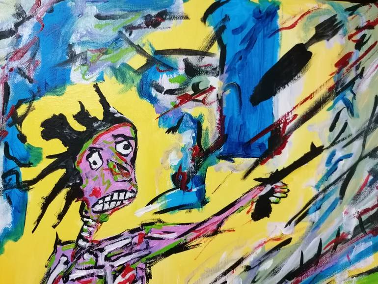 Original Expressionism Children Painting by Artist Wabyanko