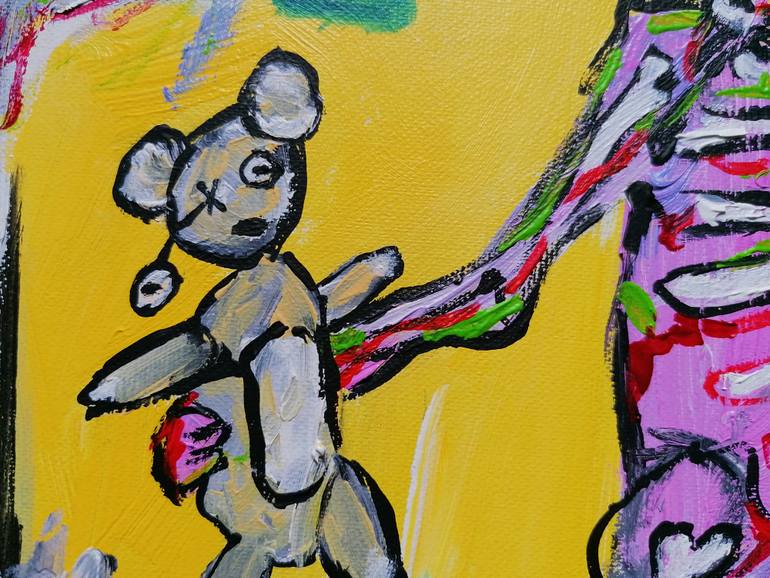 Original Expressionism Children Painting by Artist Wabyanko