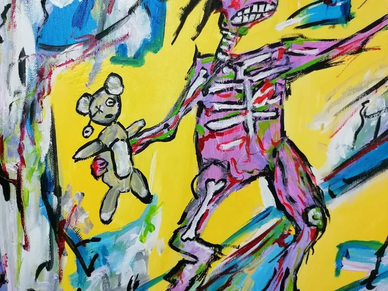 Original Expressionism Children Painting by Artist Wabyanko