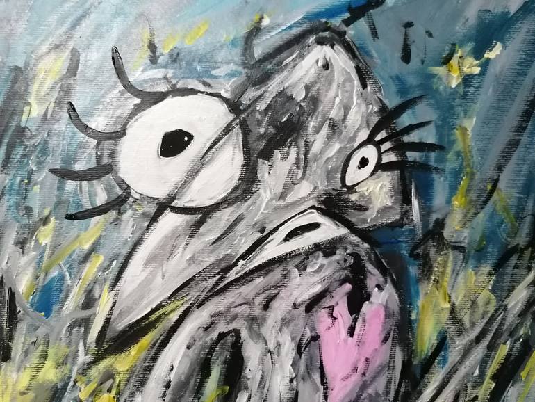 Original Abstract Time Painting by Artist Wabyanko