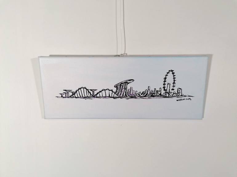 Original Minimalism Cities Painting by Artist Wabyanko