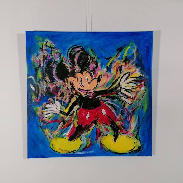 Original Abstract Cartoon Painting by Artist Wabyanko