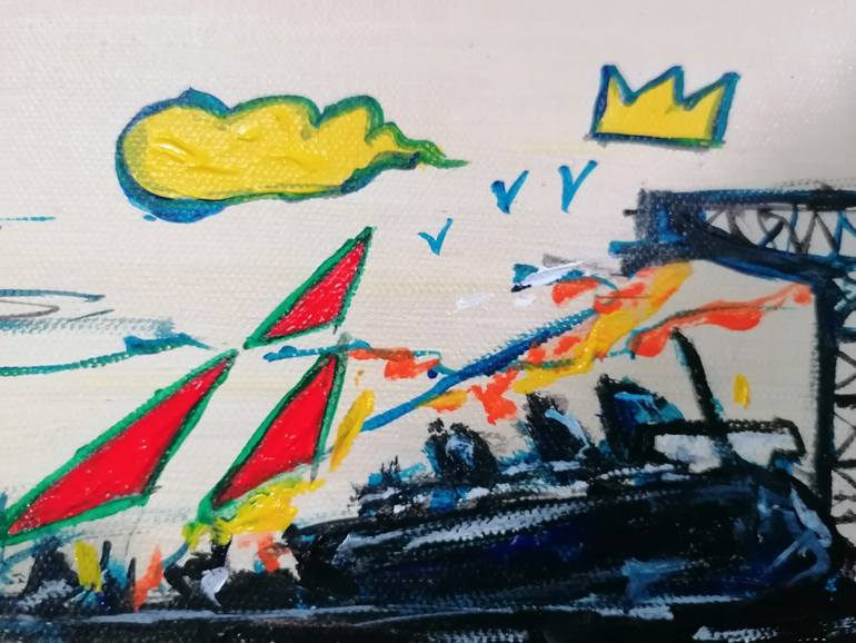 Original Figurative Boat Painting by Artist Wabyanko