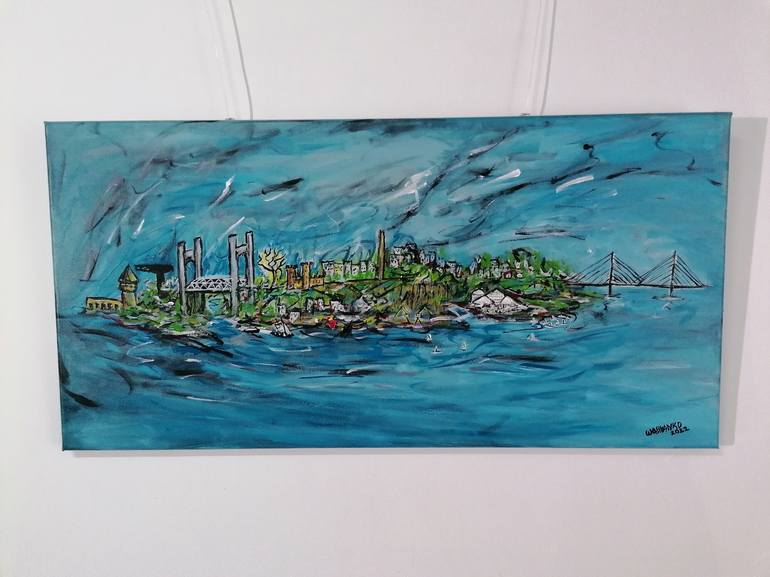 Original Cities Painting by Artist Wabyanko