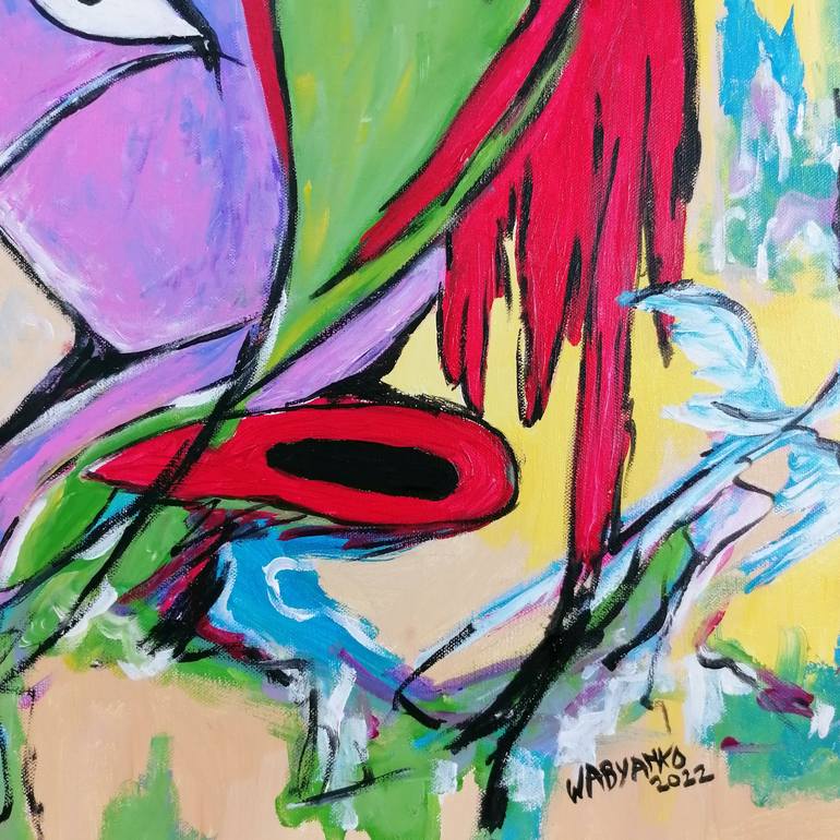 Original Abstract Portrait Painting by Artist Wabyanko