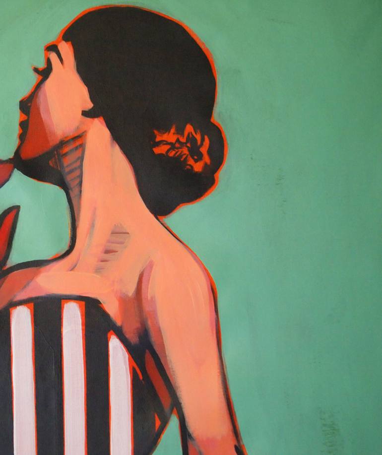 Original Figurative Fashion Painting by Tracy Hamer