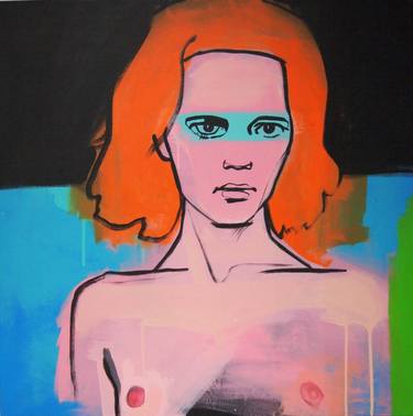 Original Expressionism Women Paintings by tracy hamer