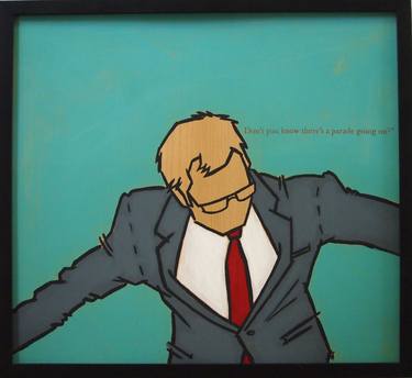 Original Pop Art Men Paintings by tracy hamer