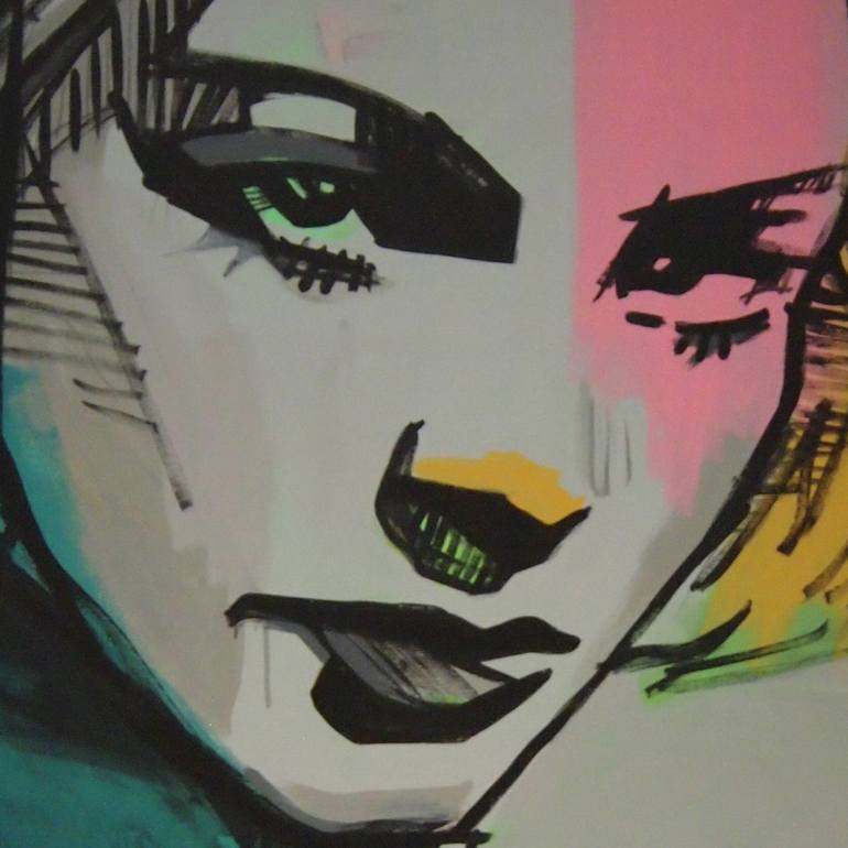 Original Pop Art People Painting by Tracy Hamer