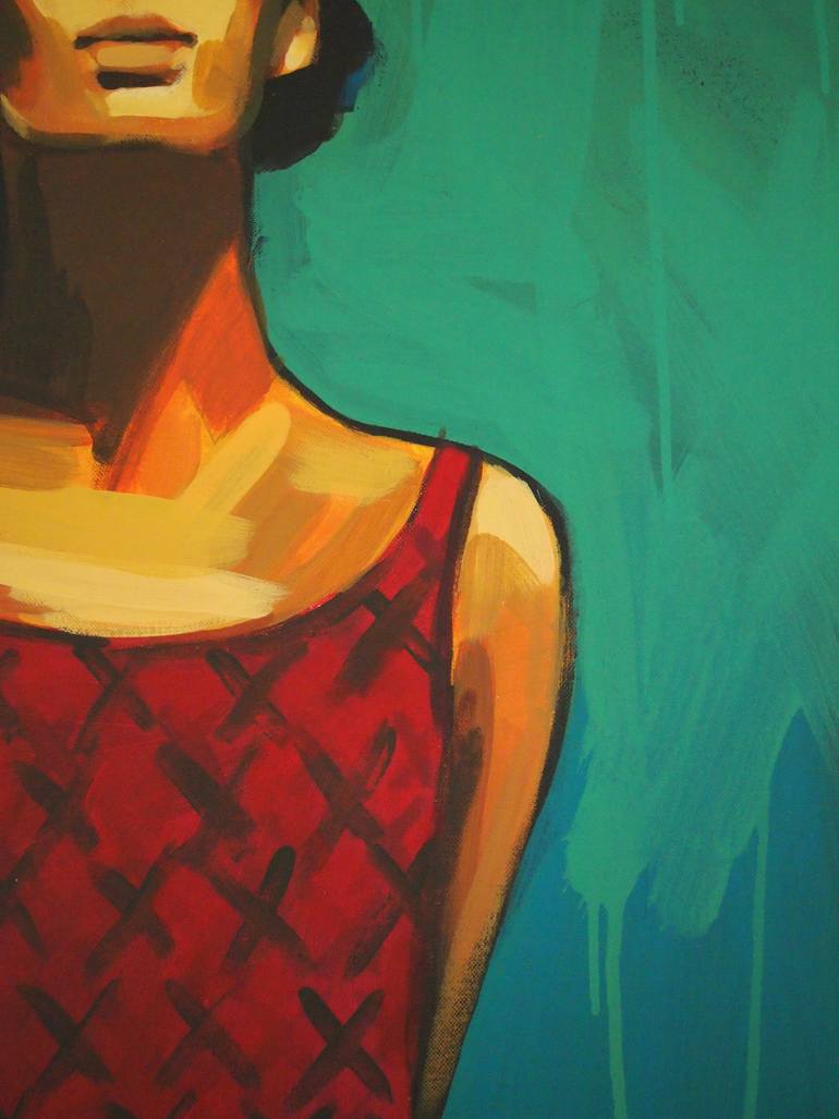 Original Figurative Beach Painting by Tracy Hamer