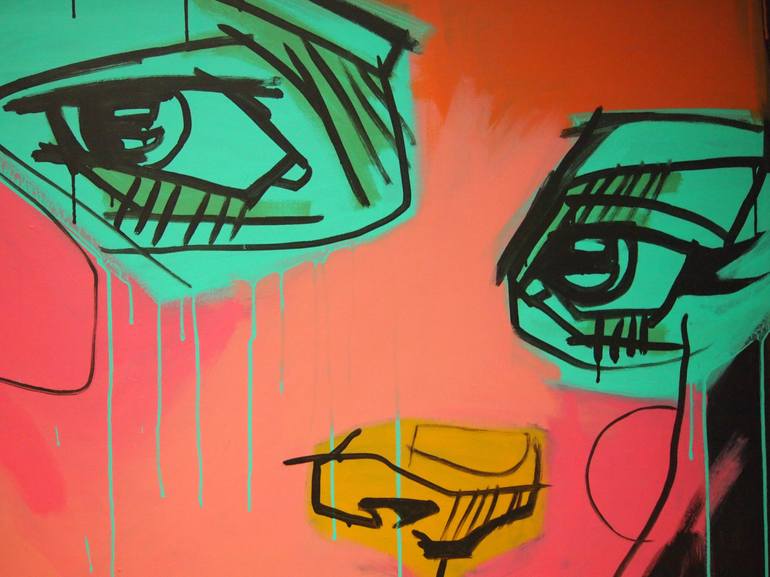 Original Expressionism People Painting by Tracy Hamer