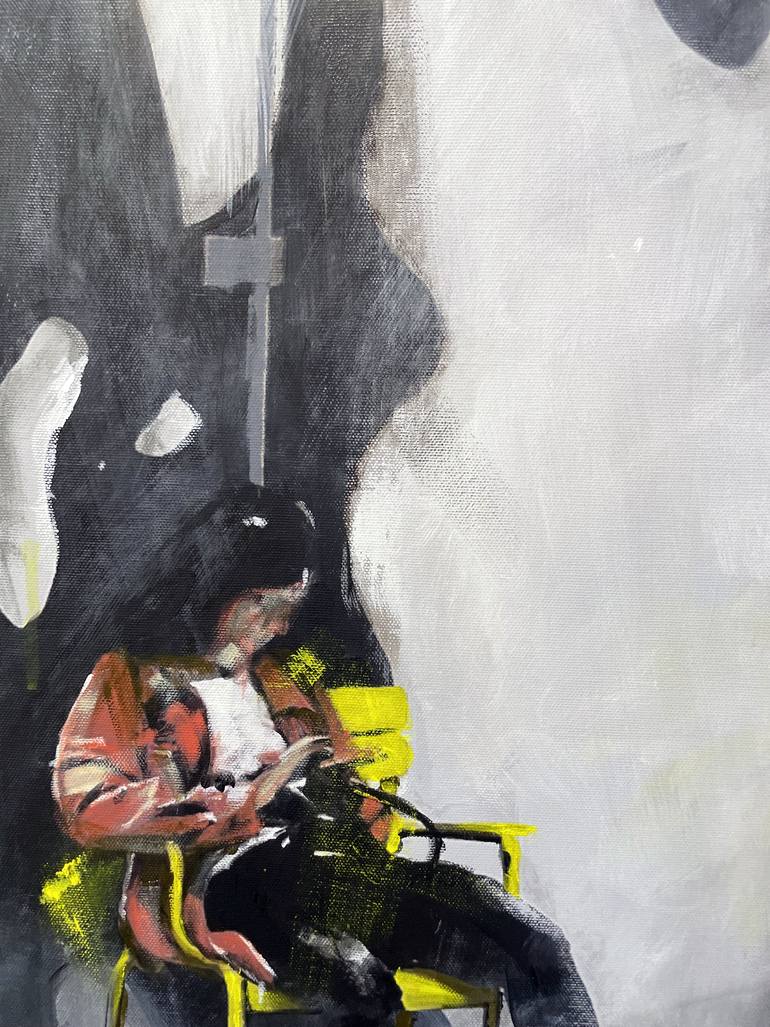Original Figurative Outer Space Painting by Ursula Radel-Leszczynski