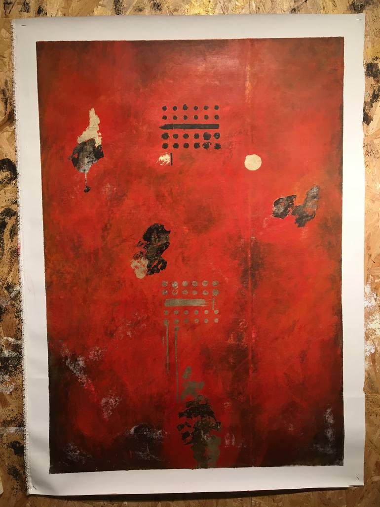 Original Abstract Expressionism Abstract Painting by Ursula Radel-Leszczynski