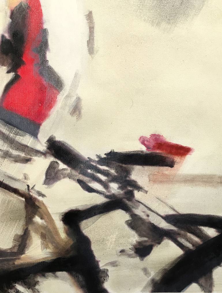 Original Abstract People Painting by Ursula Radel-Leszczynski