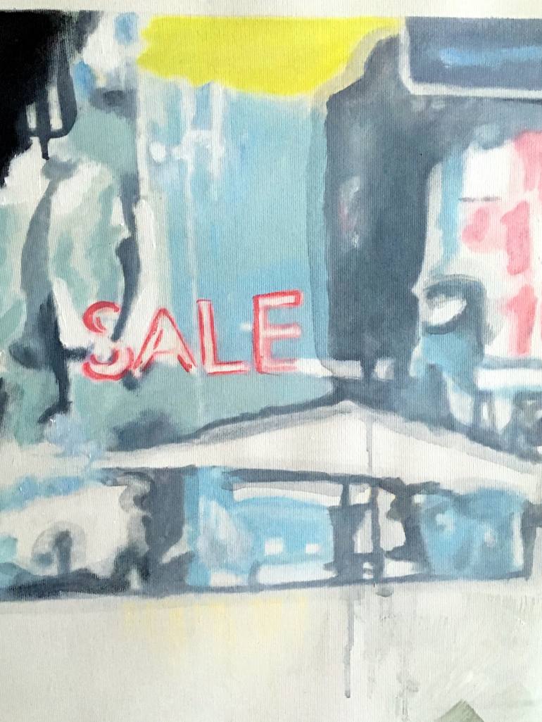 Original Abstract Cities Painting by Ursula Radel-Leszczynski