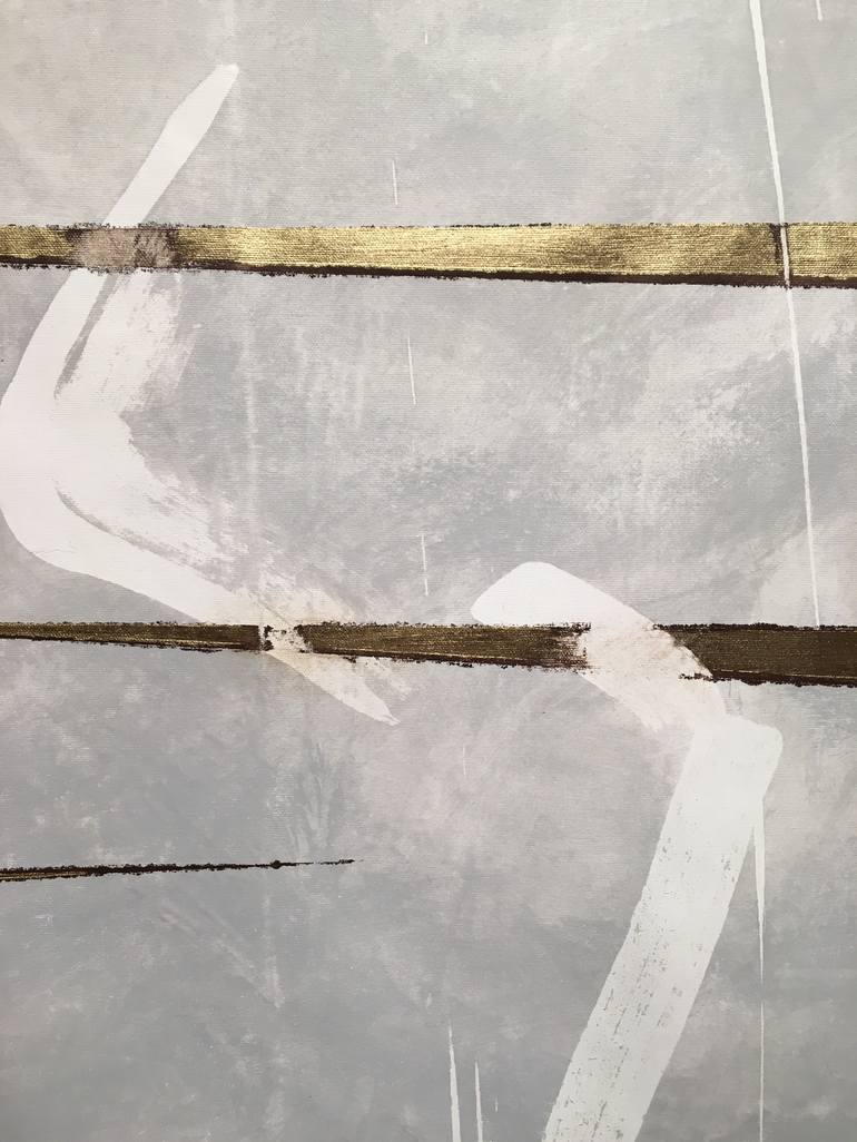 Original Minimalism Abstract Painting by Ursula Radel-Leszczynski