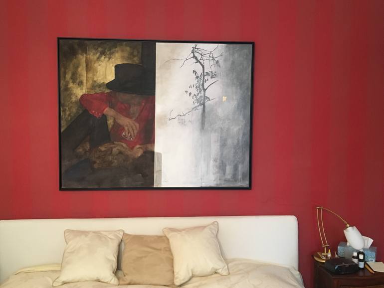 Original Abstract People Painting by Ursula Radel-Leszczynski