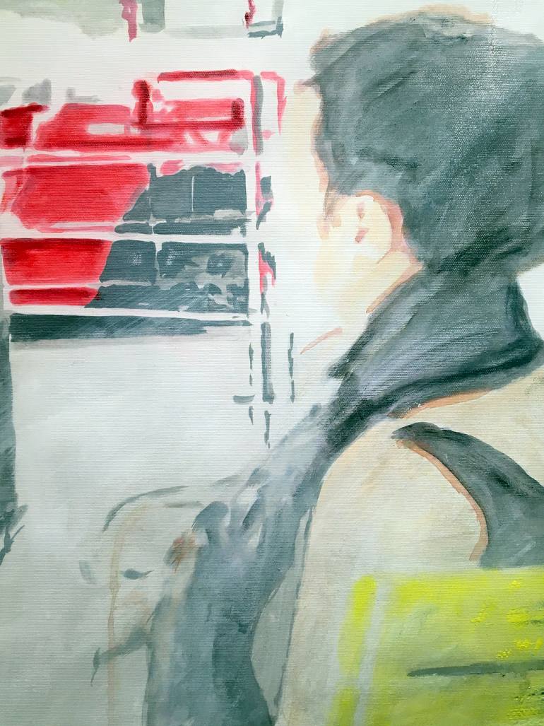 Original Abstract Cities Painting by Ursula Radel-Leszczynski