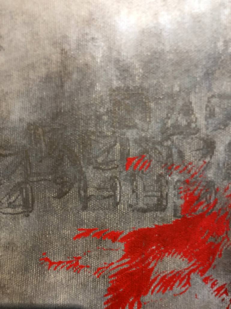 Original Minimalism Abstract Painting by Ursula Radel-Leszczynski