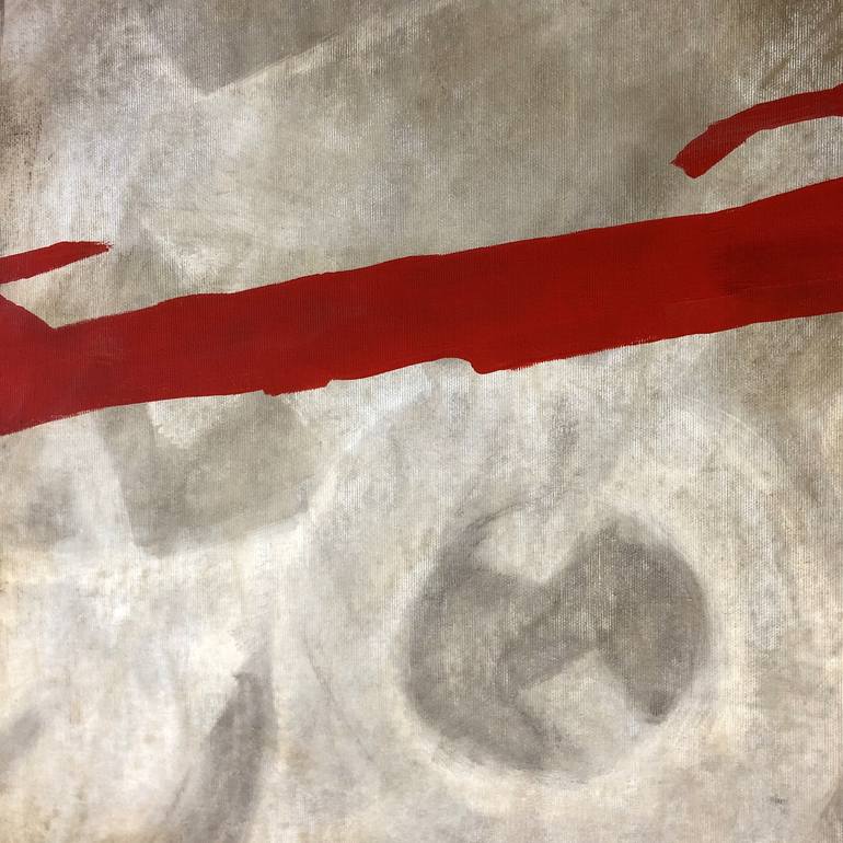 Original Minimalism Abstract Painting by Ursula Radel-Leszczynski