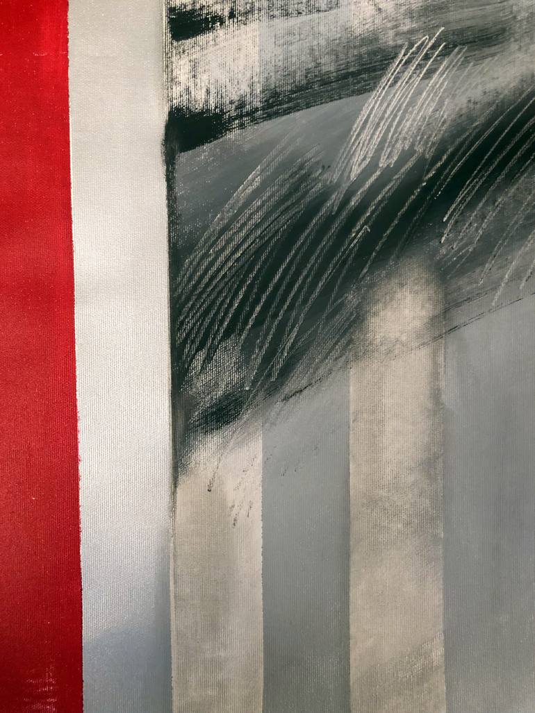 Original Minimalism Abstract Painting by Ursula Radel-Leszczynski