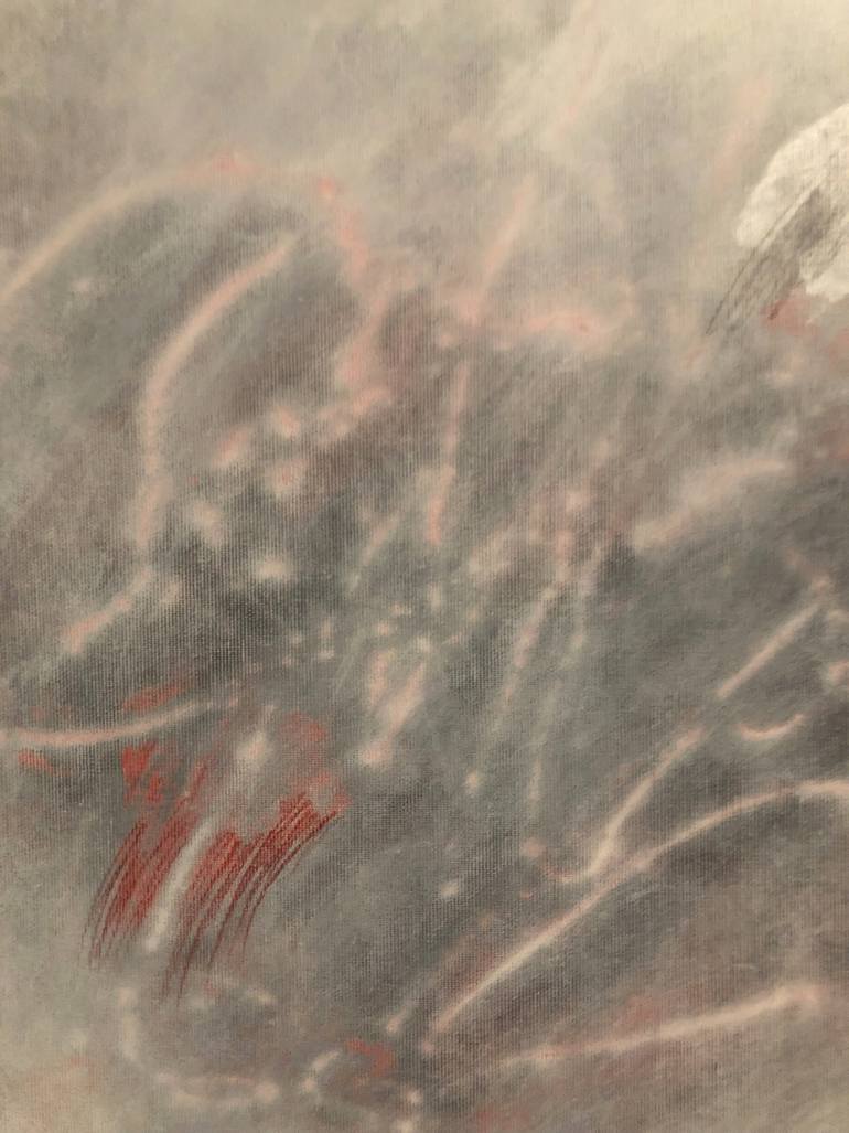 Original Minimalism Abstract Painting by Ursula Radel-Leszczynski