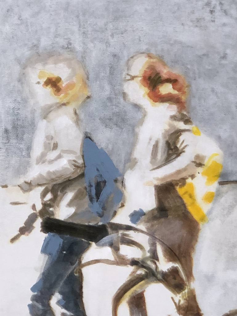 Original Figurative People Painting by Ursula Radel-Leszczynski